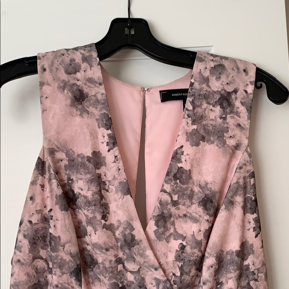 Robert Rodriguez Floral Dress in Black/Pink